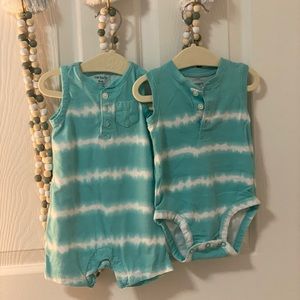 Romper and Onesie set. Carters 3-6